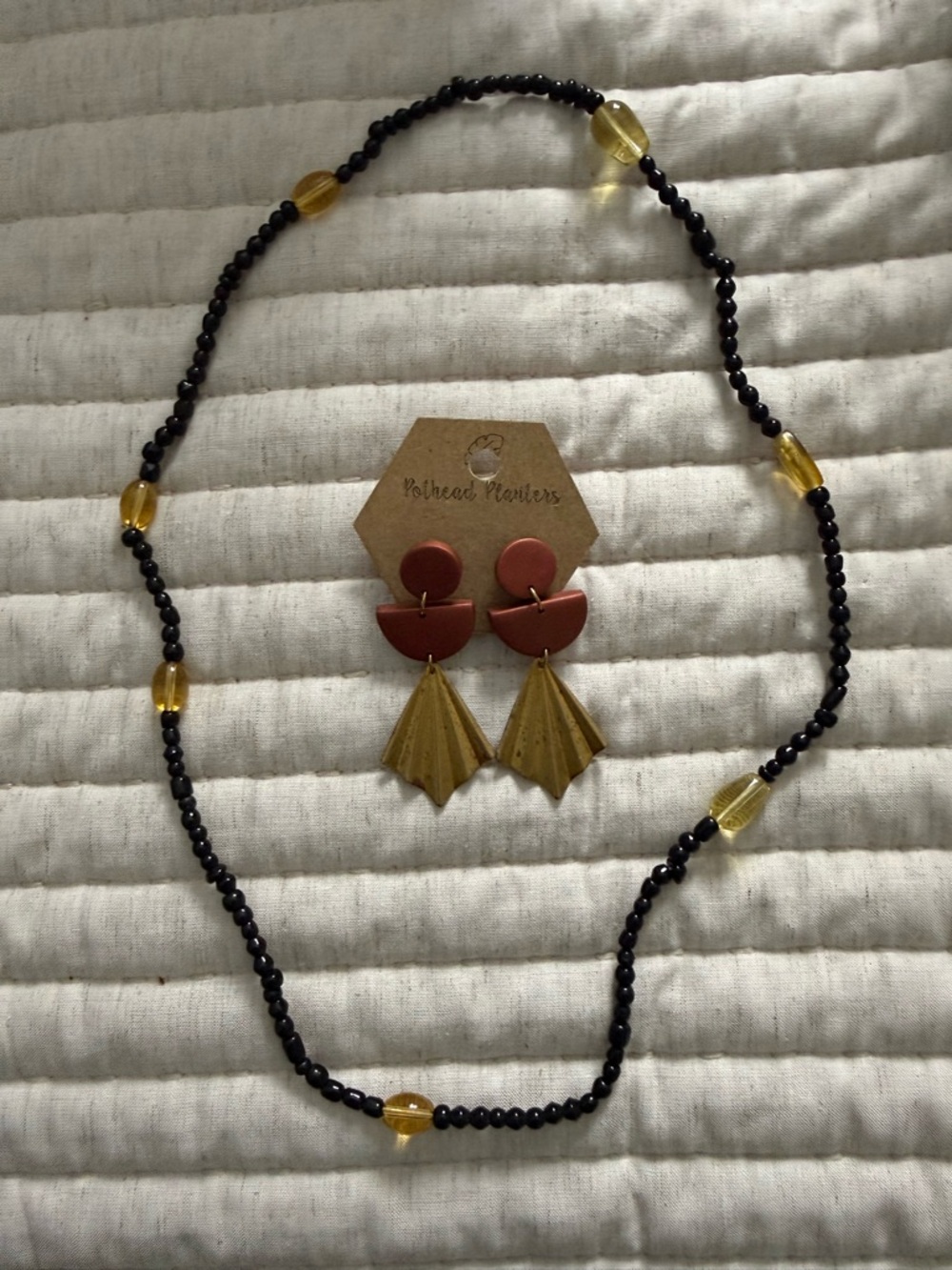 Necklace and earrings